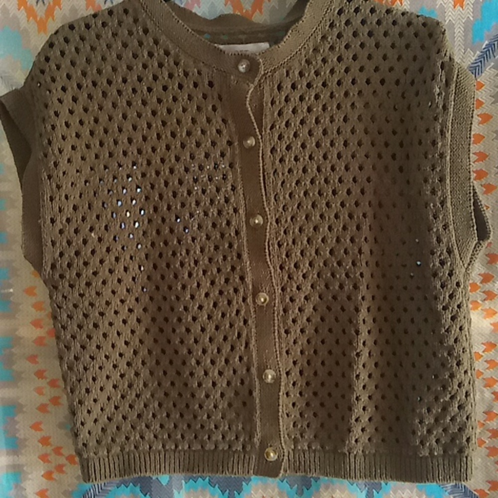 LOFT Women's Olive Cardigan Sweater
